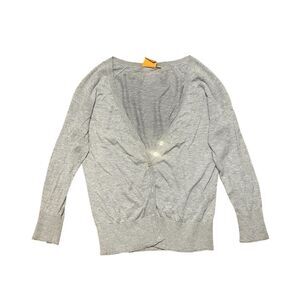 Tory Burch Gray Button-Up Cardigan